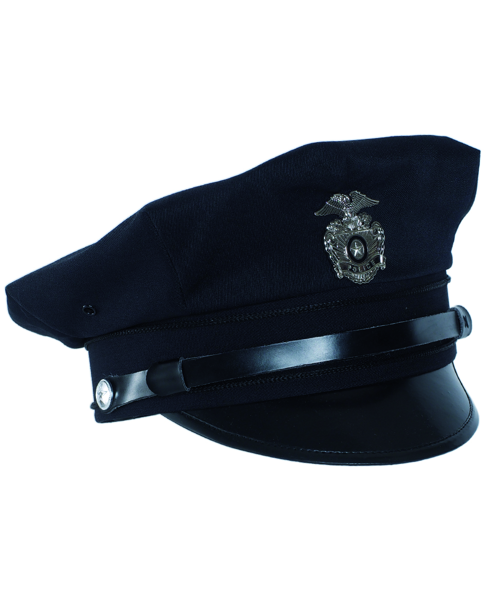 US Policie čepice s odznakem modrá