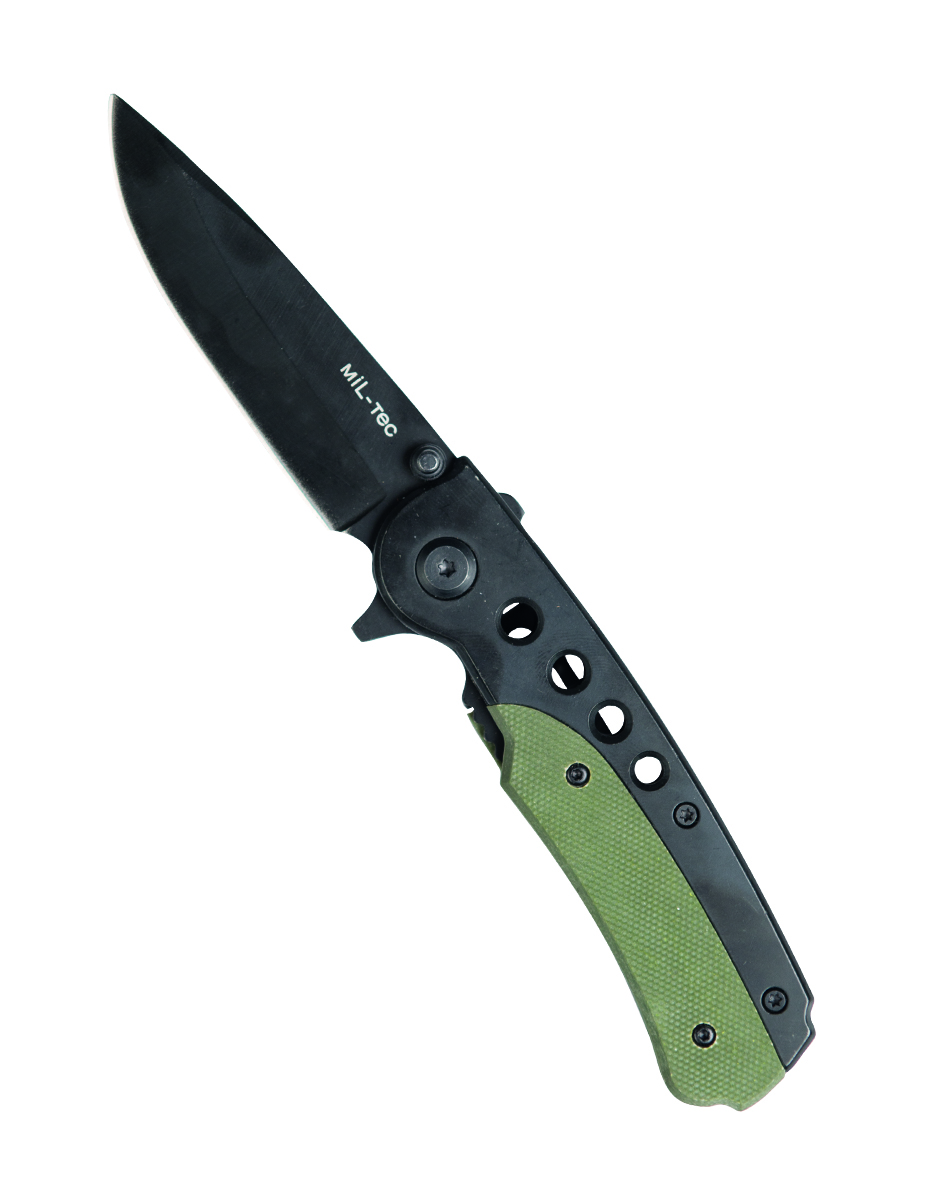 Zavírací nůž s klipem černo/zelený
