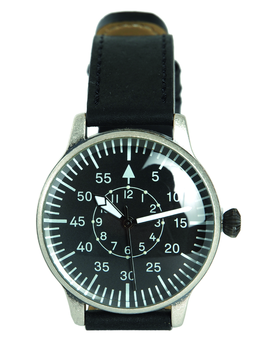 Pilotní hodinky Německé Quartz repro černé