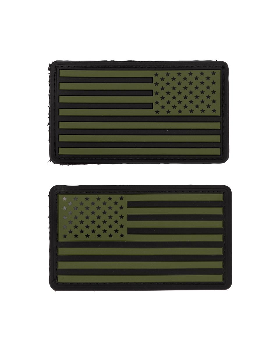 Nášivka vlaječka PVC US oliv