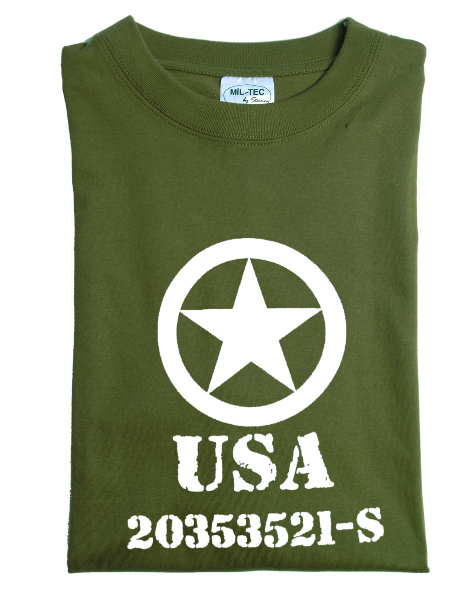 Tričko US Allied Star oliv
