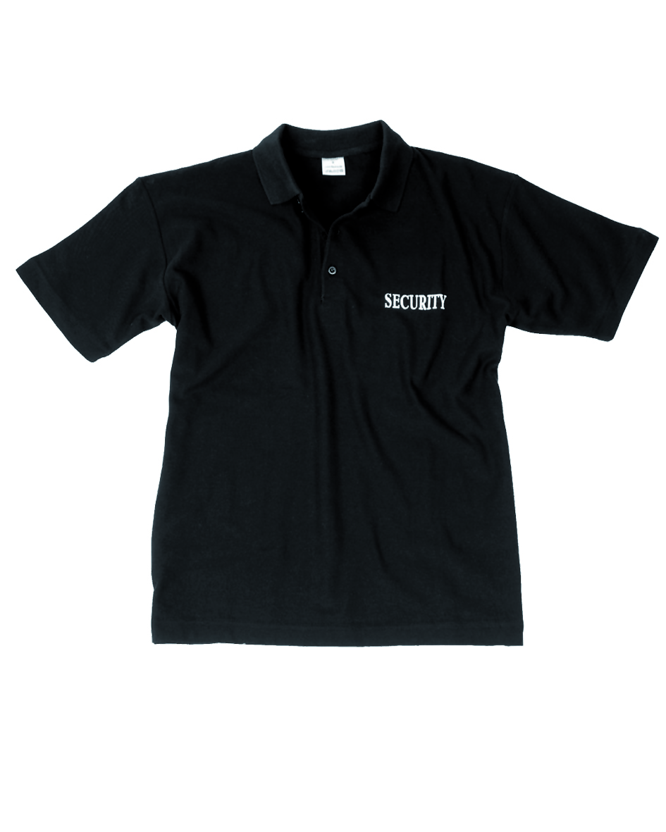 Tričko Security s límečkem černé