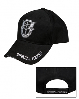 Čepice vyšívaná baseball SPECIAL FORCES černá