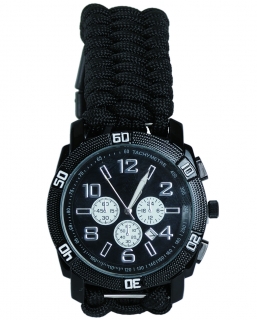 Armádní hodinky Paracord černé